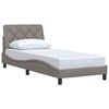 vidaXL Bedframe zonder matras 80x200 cm stof taupe