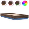 vidaXL Bedframe met LED-verlichting bruin eikenkleurig 90x200 cm