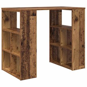 vidaXL Bureau Oud Hout Bewerkt hout 90 x 50 x 75 cm