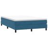 vidaXL Boxspring zonder matras fluweel donkerblauw 160x220 cm