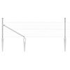 vidaXL Afrasteringspaal Zilver 25 x 0,5 m (13 mm gaas) Staal