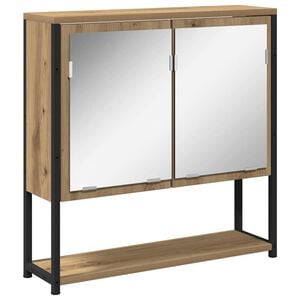 vidaXL Spiegelkast Artisan Eiken 60 x 16 x 60 cm Bewerkt hout
