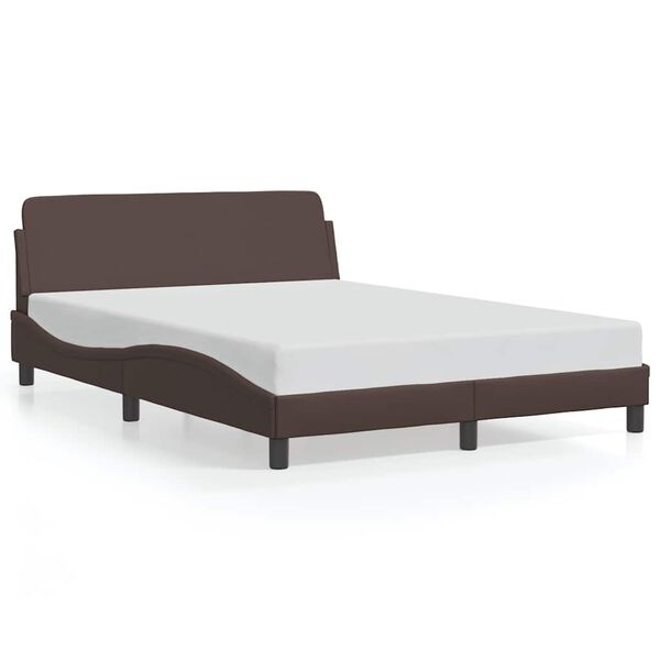 vidaXL Bedframe "Dover" kunstleer bruin 140x200 cm
