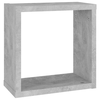 vidaXL Wandschappen kubus 6 st 30x15x30 cm betongrijs