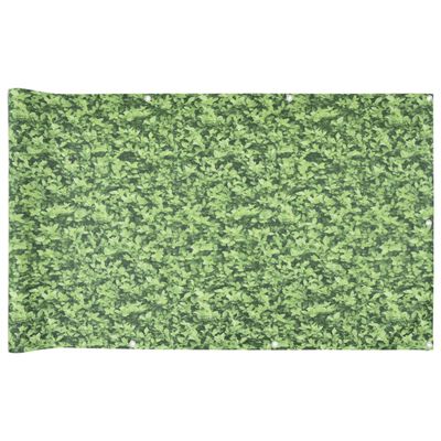 vidaXL Balkonscherm plantpatroon 600x120 cm PVC groen