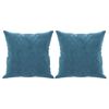 vidaXL Tweezitsbank met sierkussens 140 cm fluweel blauw
