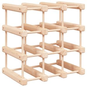 vidaXL Wijnrek voor 12 flessen 36x23x36 cm massief grenenhout