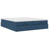vidaXL Ottoman bed met matrassen 160x200cm stof blauw