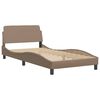 vidaXL Bedframe "Viana" zonder matras kunstleer cappuccinokleurig 100x200 cm