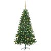 vidaXL Kunstkerstboom met verlichting en kerstballen 180 cm groen