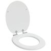 vidaXL Soft-close Toiletbril Wit 44 x 38 cm MDF-plaat