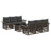 vidaXL Tuinbankenset 7 st Grijs en Donkergrijs poly rattan