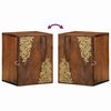 vidaXL Wandkast Honingbruin 38 x 33 x 48 cm Massief Mango Hout