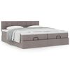 vidaXL Ottoman bed met matrassen 180x200cm stof taupe