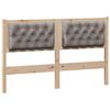 vidaXL Hoofdbord Anders Bruin en taupe 150 cm Massief grenenhout