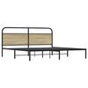vidaXL Bedframe zonder matras metaal sonoma eikenkleurig 193x203 cm