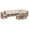 vidaXL Tuinbankenset 10 st Beige poly rattan