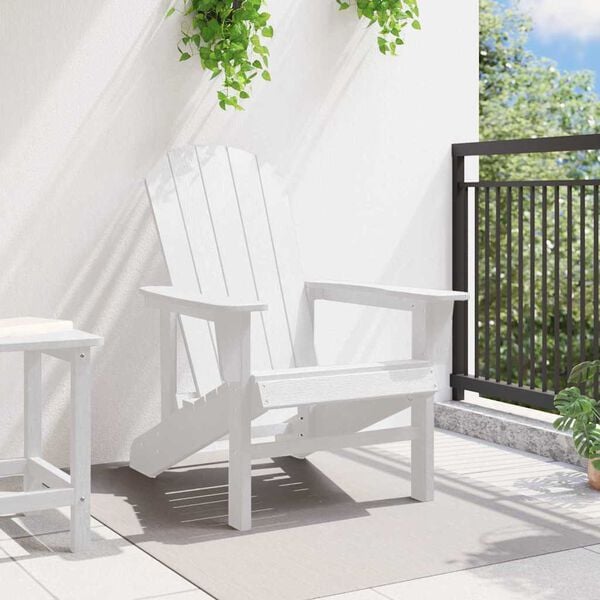vidaXL Adirondack-stoel Wit 74 x 82 x 92cm HDPE