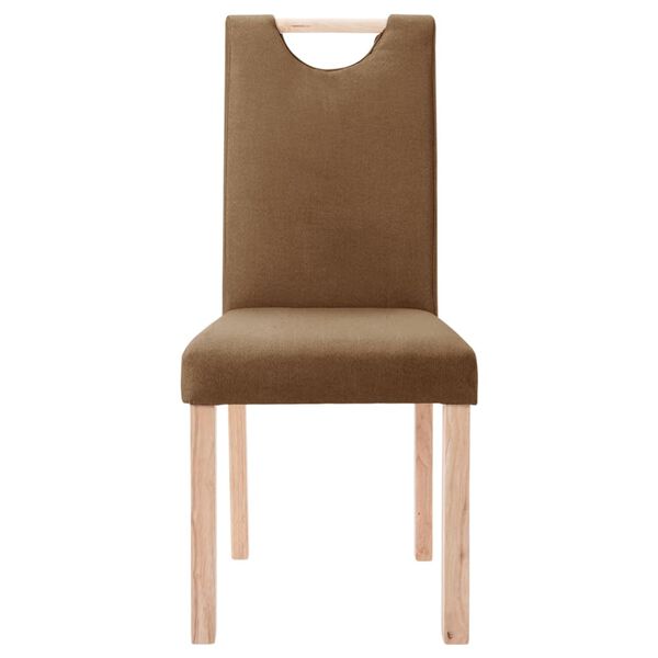 vidaXL Eetkamerstoelen 4 st stof bruin