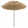 vidaXL Strandparasol Naturel 255 x 255 x 255 cm Polyester en staal
