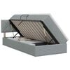 vidaXL Opbergbed met matras Lichtgrijs 90 x 190 cm fluweel
