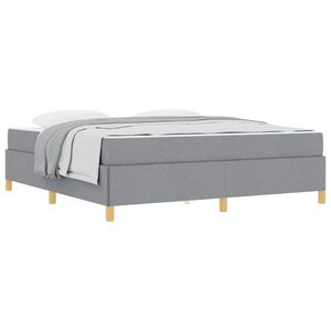 vidaXL Bedframe met matras Lichtgrijs 180 x 200 cm Stof