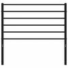 vidaXL Vervangend hoofdbord metaal zwart 90 cm