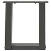 vidaXL Salontafelpoten 2 st U-vormig 30x(30-31) cm staal antraciet