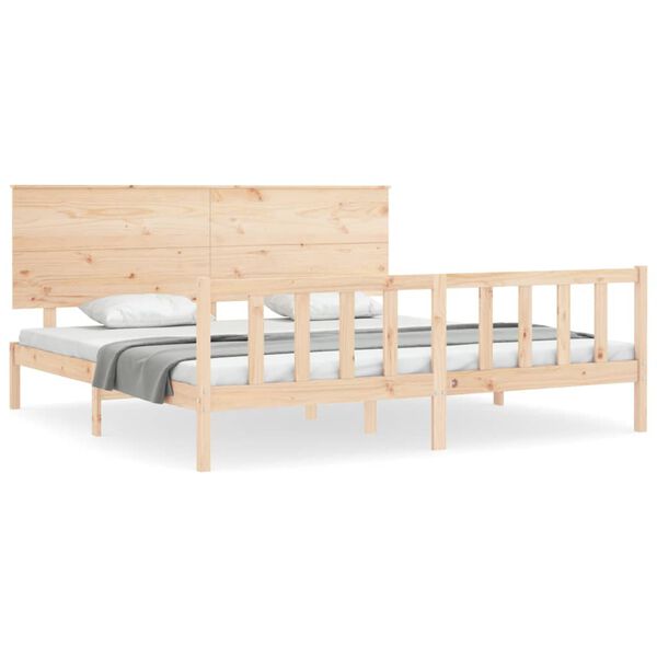 vidaXL Bedframe zonder matras massief grenenhout 200x200 cm