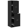 vidaXL Apothekerskast 40x41x144,5 cm bewerkt hout zwart