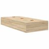 vidaXL Opbergbedframe met opslag Sonoma Eiken 70 x 190 cm Bewerkt hout