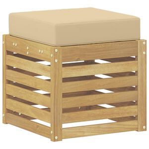 vidaXL Buitenstoolbank Massief Acaciahout Wit