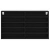 vidaXL Vitrinekast met plank Zwart Eiken 100 x 15 x 58 cm Bewerkt hout