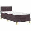 vidaXL Boxspringbed met matras Donkerbruin 80 x 200 cm Stof