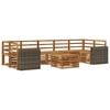 vidaXL Buiten bankenset 8 pcs Naturel Massief Acaciahout