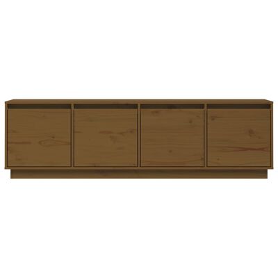vidaXL Tv-meubel 156x37x45 cm massief grenenhout honingbruin