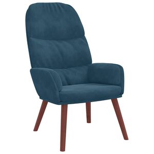 vidaXL Relaxstoel fluweel blauw