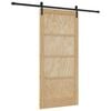 vidaXL Schuifdeur 93 x 202 cm Bewerkt hout Naturel en Zwart