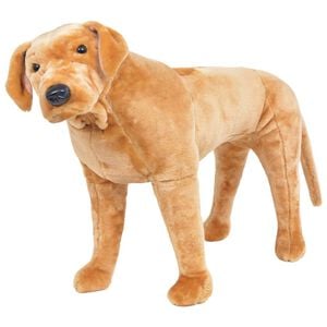 vidaXL Speelgoedhond labrador staand XXL pluche lichtbruin