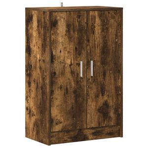 vidaXL Schoenenkast 60x35x92 cm bewerkt hout gerookt eikenkleurig