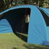 vidaXL Tunneltent met dak met opslag Blauw en Grijs 700 x 590 x 215 cm