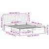 vidaXL Bedframe met hoofdeinde Wit 150 x 200 cm Massief grenenhout