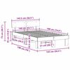 vidaXL Bedframe met hoofdeinde Naturel 140 x 190 cm Massief grenenhout