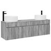 vidaXL Badkamerkastenset 3 st Grijs Sonoma 49 x 44,5 x 65,5 cm