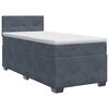 vidaXL Boxspringbed met matras Donkergrijs 90 x 190 cm Fluweel