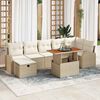 vidaXL Tuin Sofa Set 8 pcs Beige poly rattan