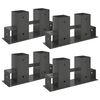 vidaXL Houtstapel Steun 4 st Antraciet 34 x 10 x 15 cm Staal