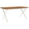 vidaXL Live Edge Eettafel 140 x 90 x 75 cm Massief Acaciahout Naturel