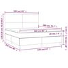 vidaXL Boxspring met matras en LED stof zwart 160x200 cm