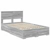 vidaXL Bedframe met hoofdeinde Grijs Sonoma 120 x 190 cm Bewerkt hout